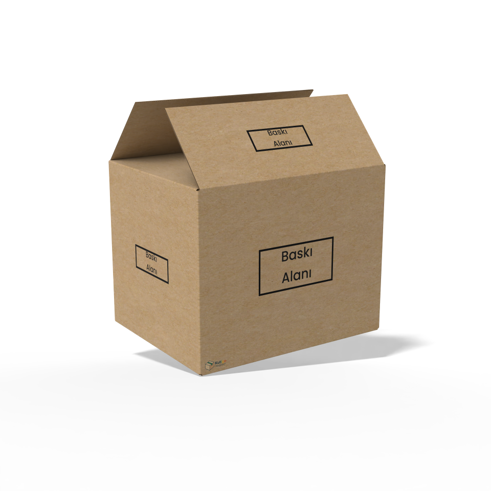 50x40x40 Koli - Kargo Kutusu (Yarım Kapak) Çift Oluklu (25'li Paket)